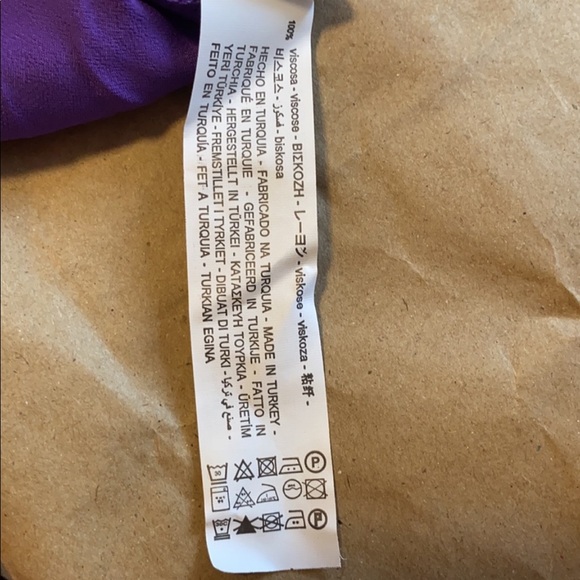 Zara purple flowy Viscose blouse shirt designer clone - Picture 15 of 16